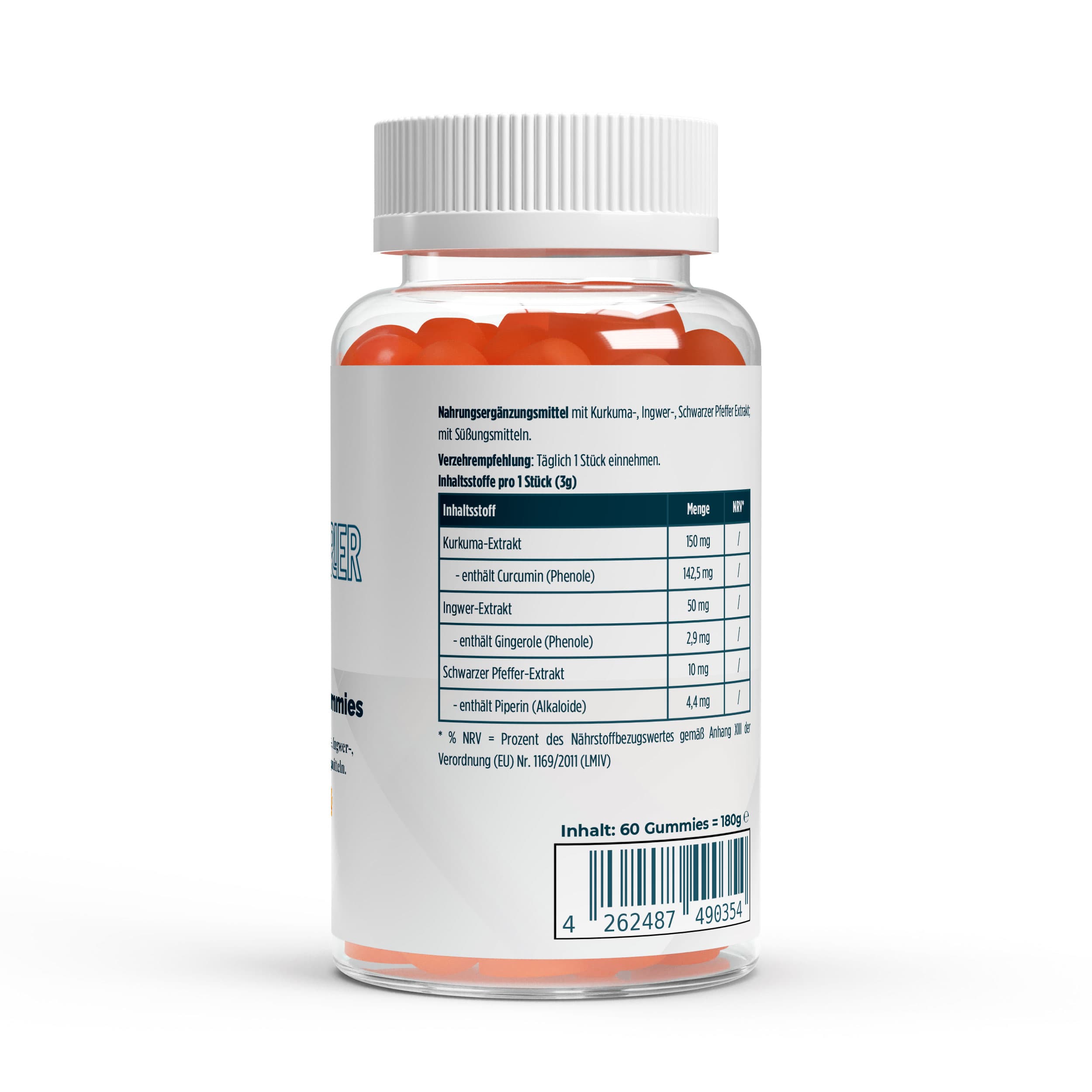 Curcuma + Ingwer + Schwarzer Pfeffer Gummies – Ansicht 2 von 3