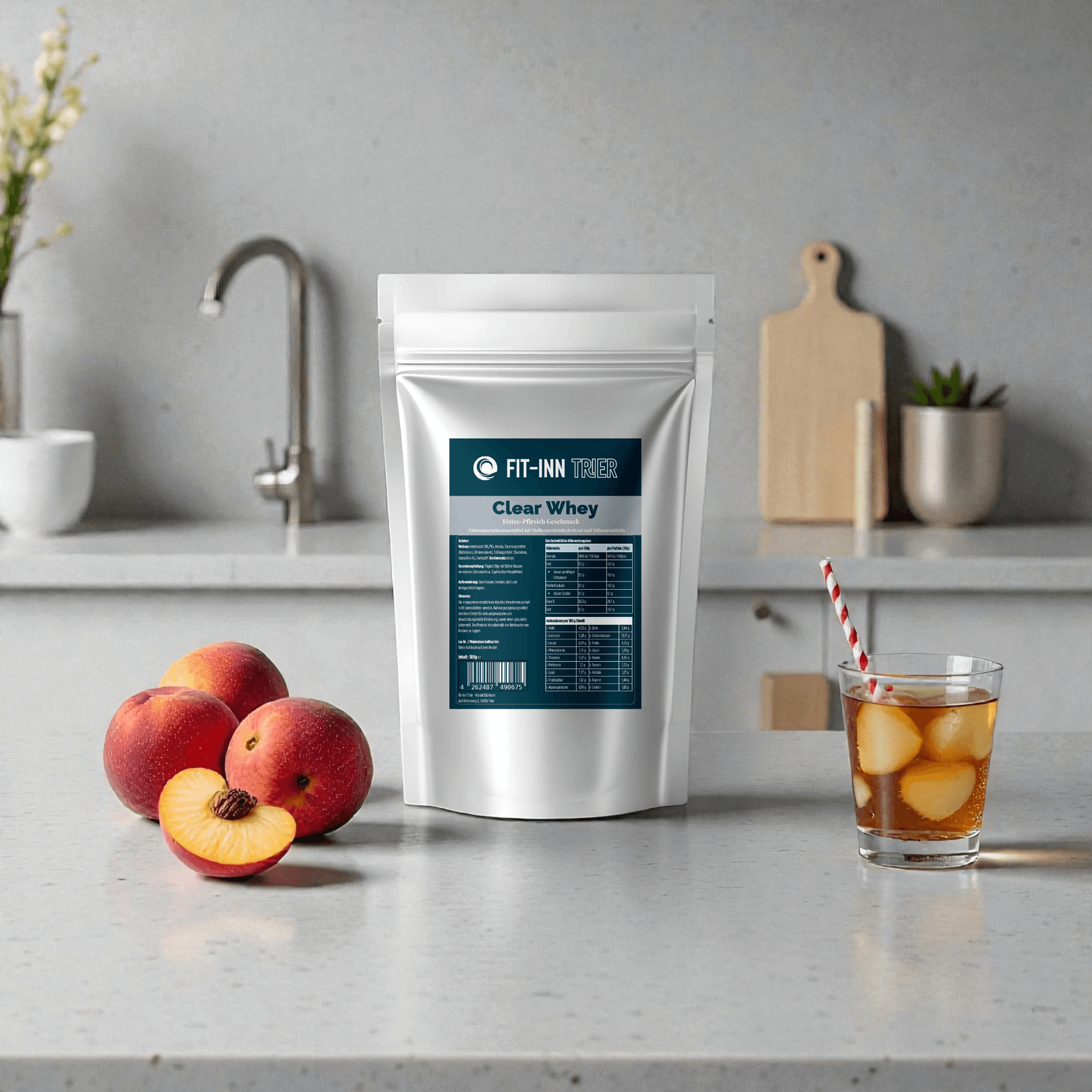 Clear Whey Protein Eistee Pfirsich – Ansicht 3 von 5