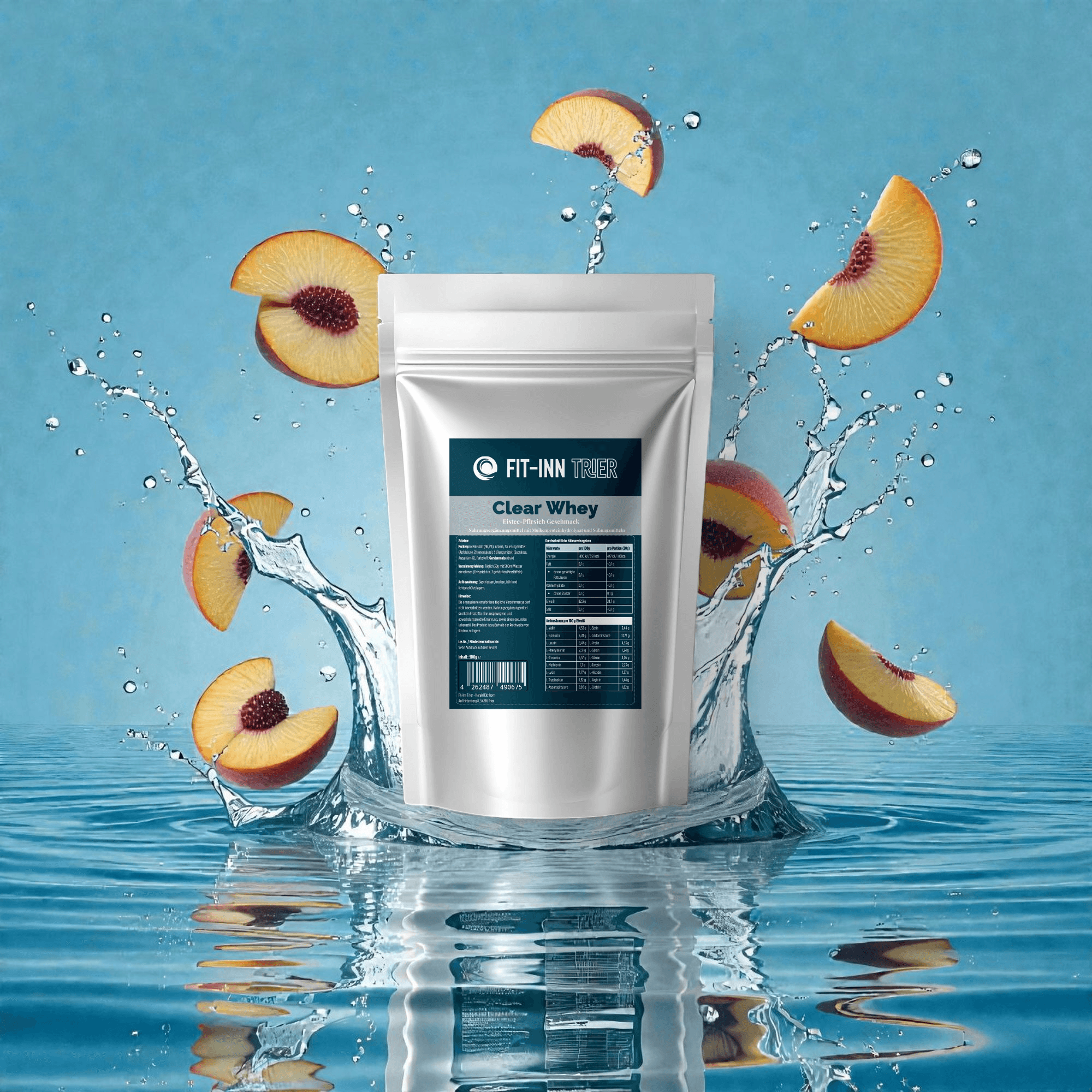 Clear Whey Protein Eistee Pfirsich – Ansicht 2 von 5