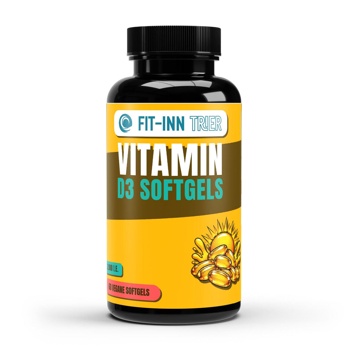 Dose Vitamin D3 3.000 I.E. vegane Softgels von Fit-Inn Trier