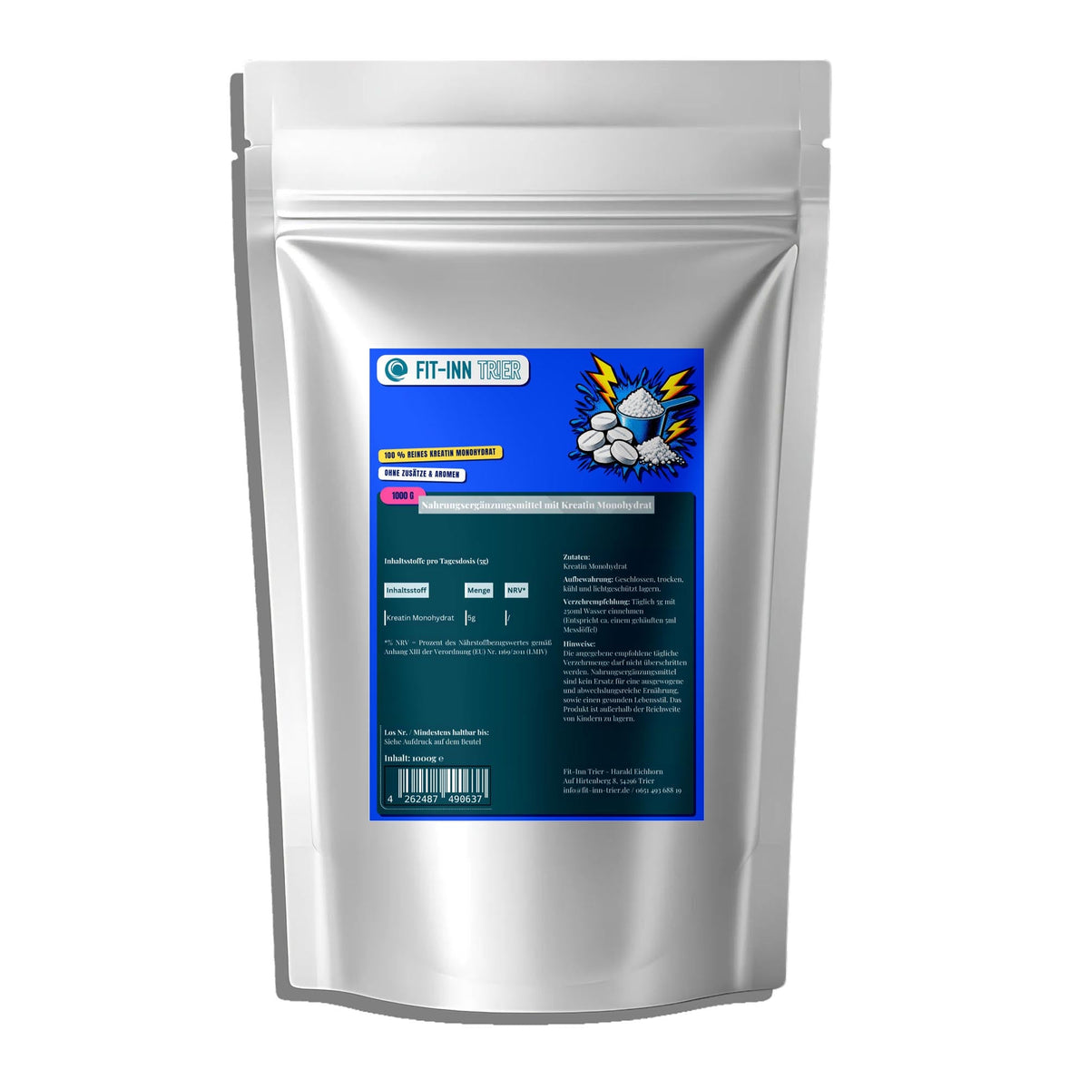 Beutel Kreatin Monohydrat 1000 g von Fit-Inn Trier