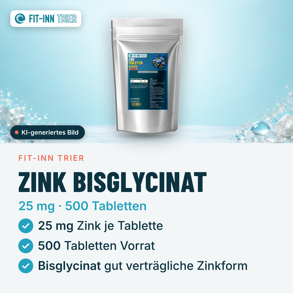 25mg Zink Bisglycinat - 500 Tabletten – Vorgestellt
