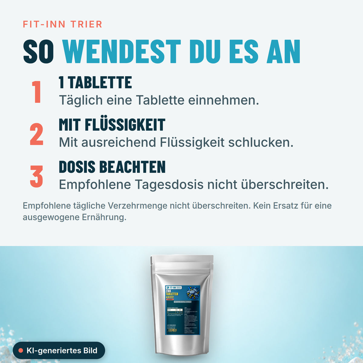 25mg Zink Bisglycinat - 500 Tabletten – So wendest du es an