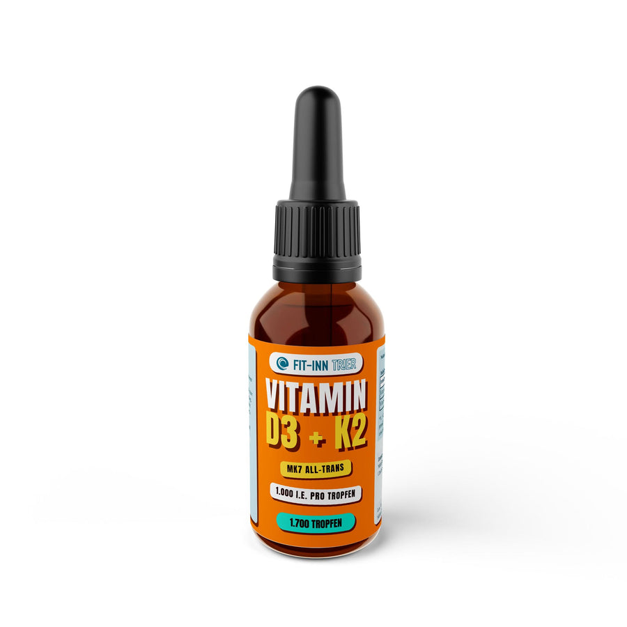 Vitamin D3 + K2 - 1.000 Tropfen (1.000 I.E.) - 50ml – Fit-Inn Remix-Etikett
