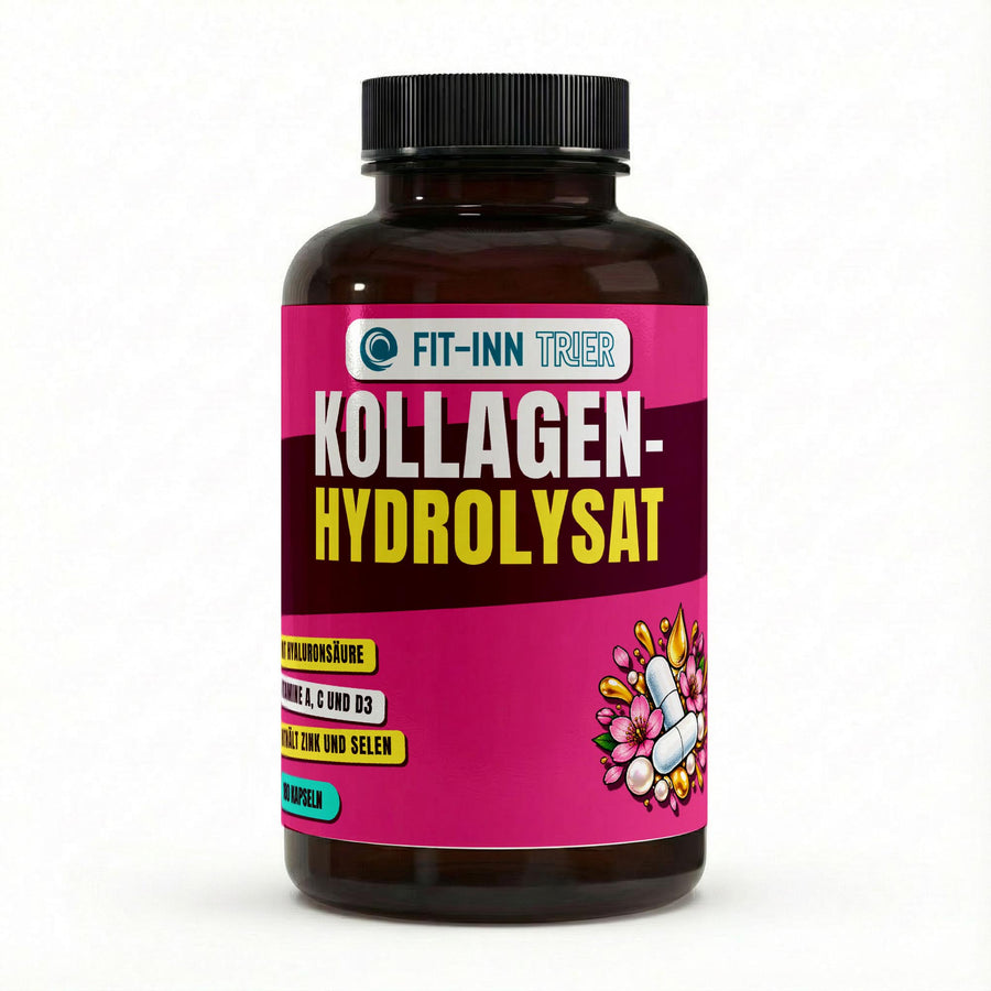 Premium Kollagenhydrolysat PLUS (3000-5000 DA) - 180 Kapseln – Fit-Inn Remix-Etikett
