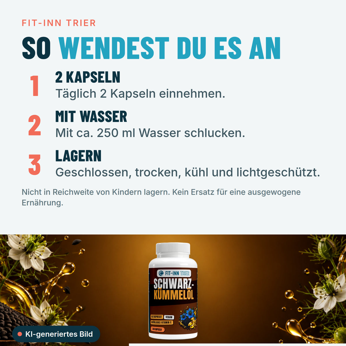 Ägyptisches Schwarzkümmelöl - 240 vegane Softgels – So wendest du es an