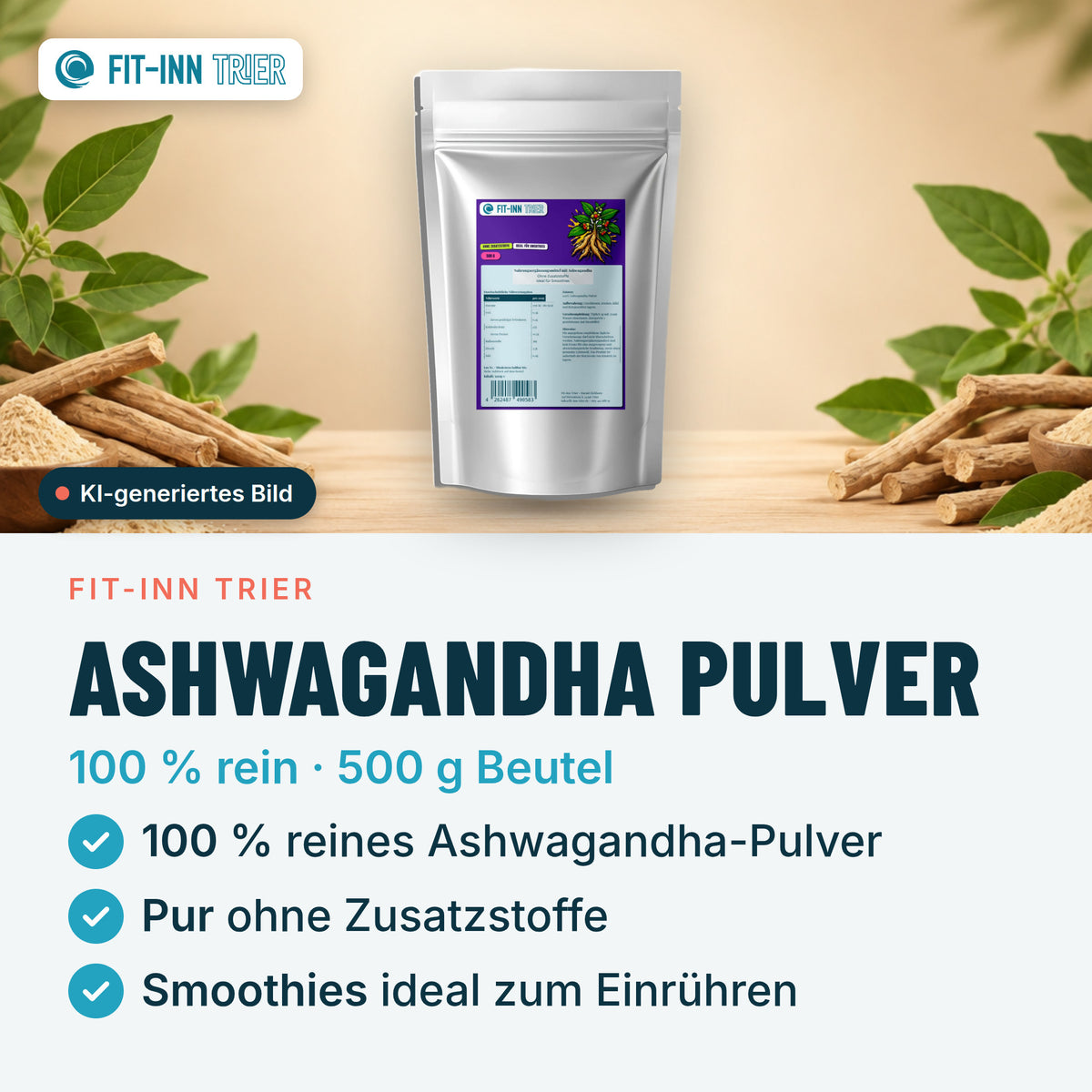 Ashwagandha Pulver - 500g Doypack – Vorgestellt