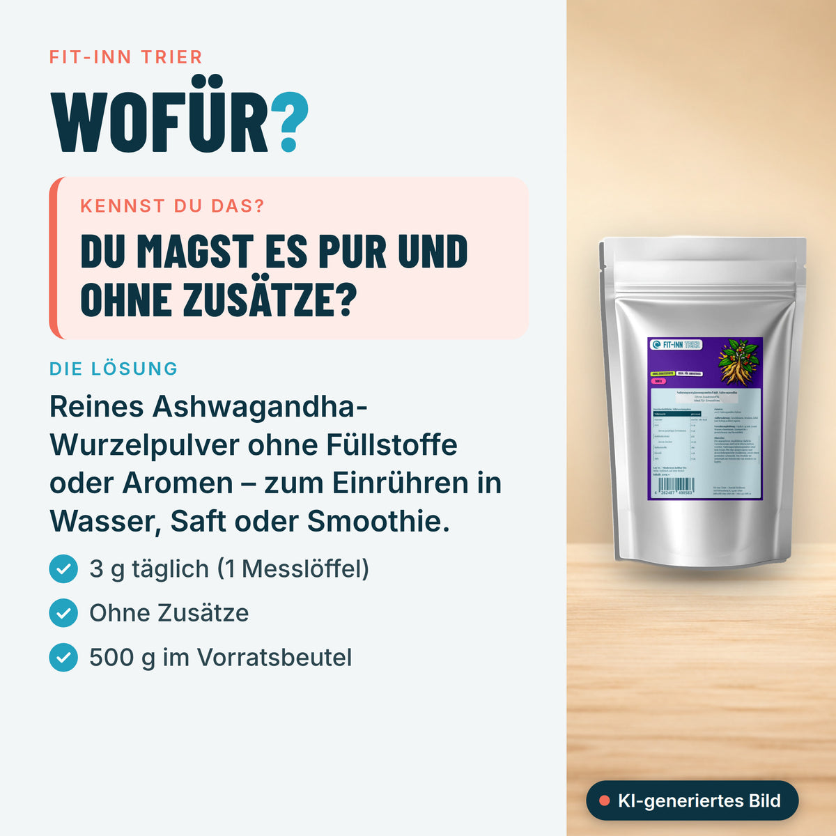 Ashwagandha Pulver - 500g Doypack – Wofür?