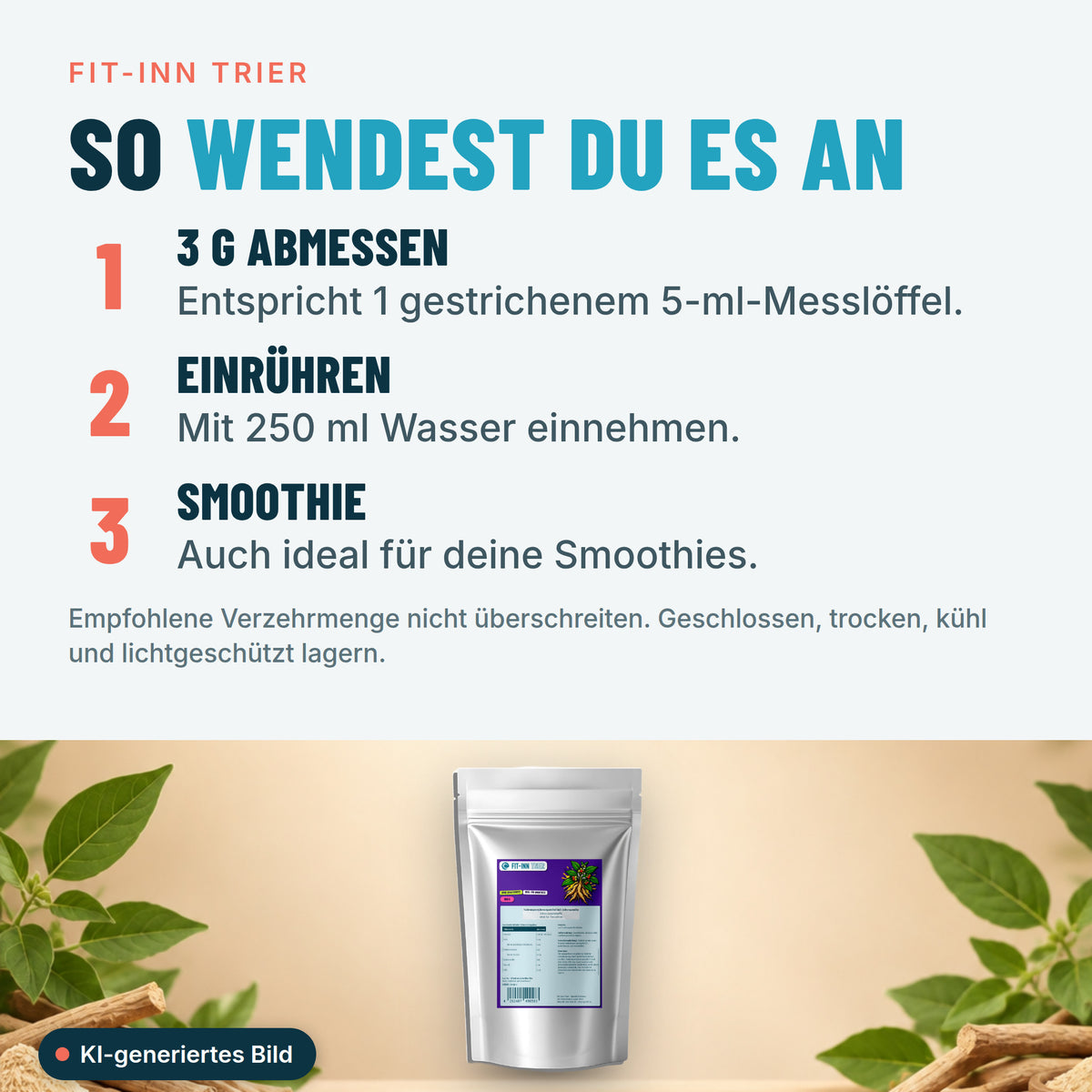 Ashwagandha Pulver - 500g Doypack – So wendest du es an