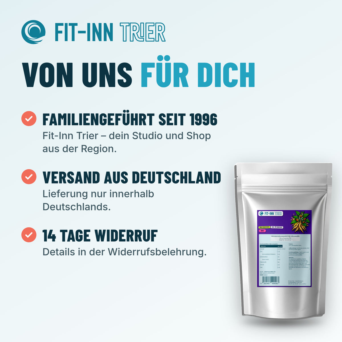 Ashwagandha Pulver - 500g Doypack – Von uns für dich