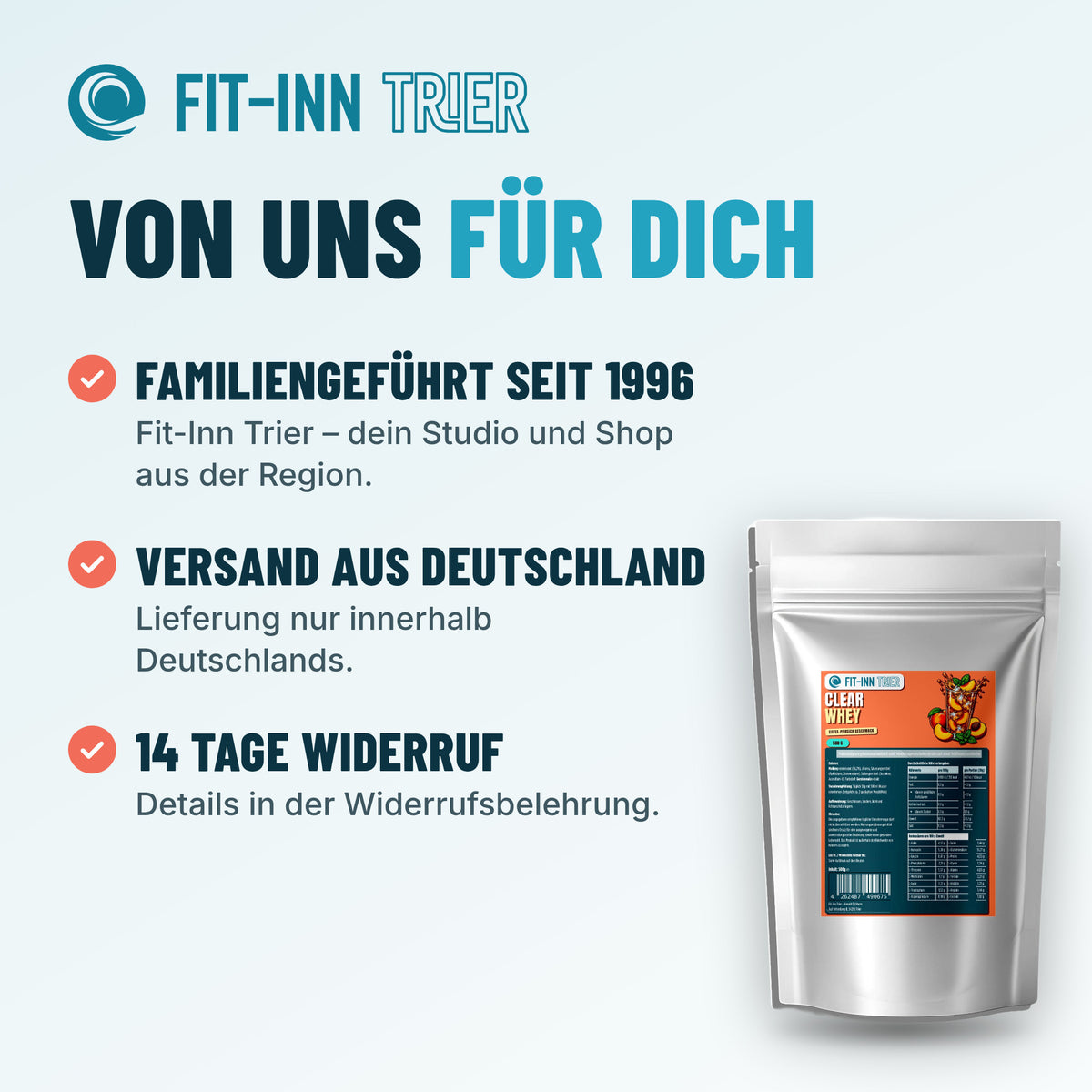 Clear Whey Protein Eistee - 500g – Von uns für dich
