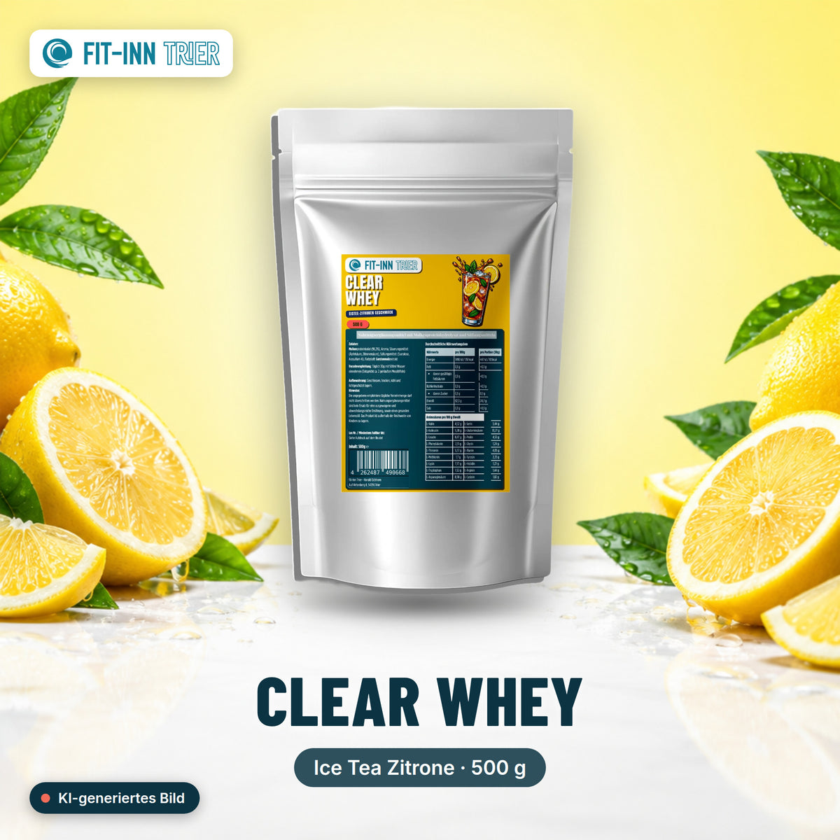Clear Whey Protein Eistee - 500g – Produktbild Sorte Zitrone