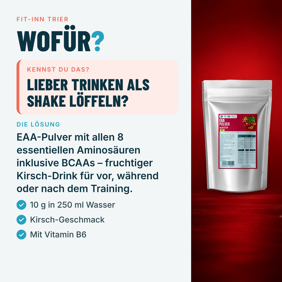 EAA (Essentielle Aminosäuren) Kirsche - 500g – Wofür?