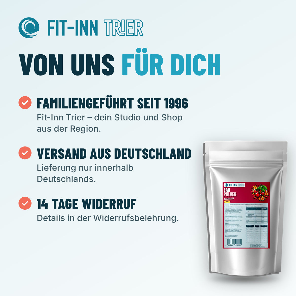 EAA (Essentielle Aminosäuren) Kirsche - 500g – Von uns für dich