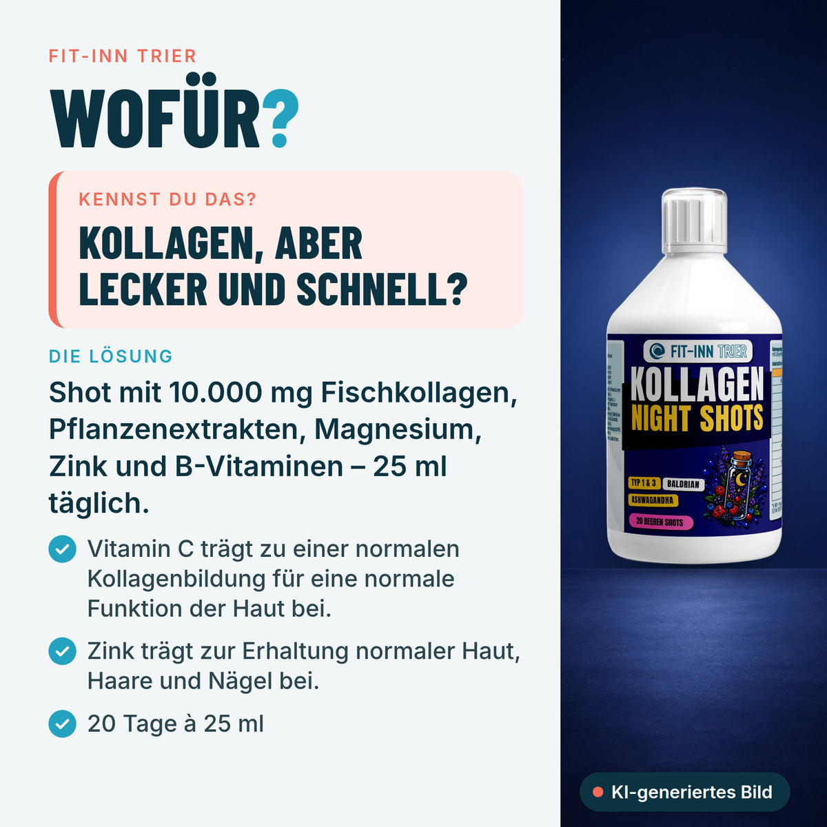 Kollagen Night Plus+ Shots - 500ml – Wofür?