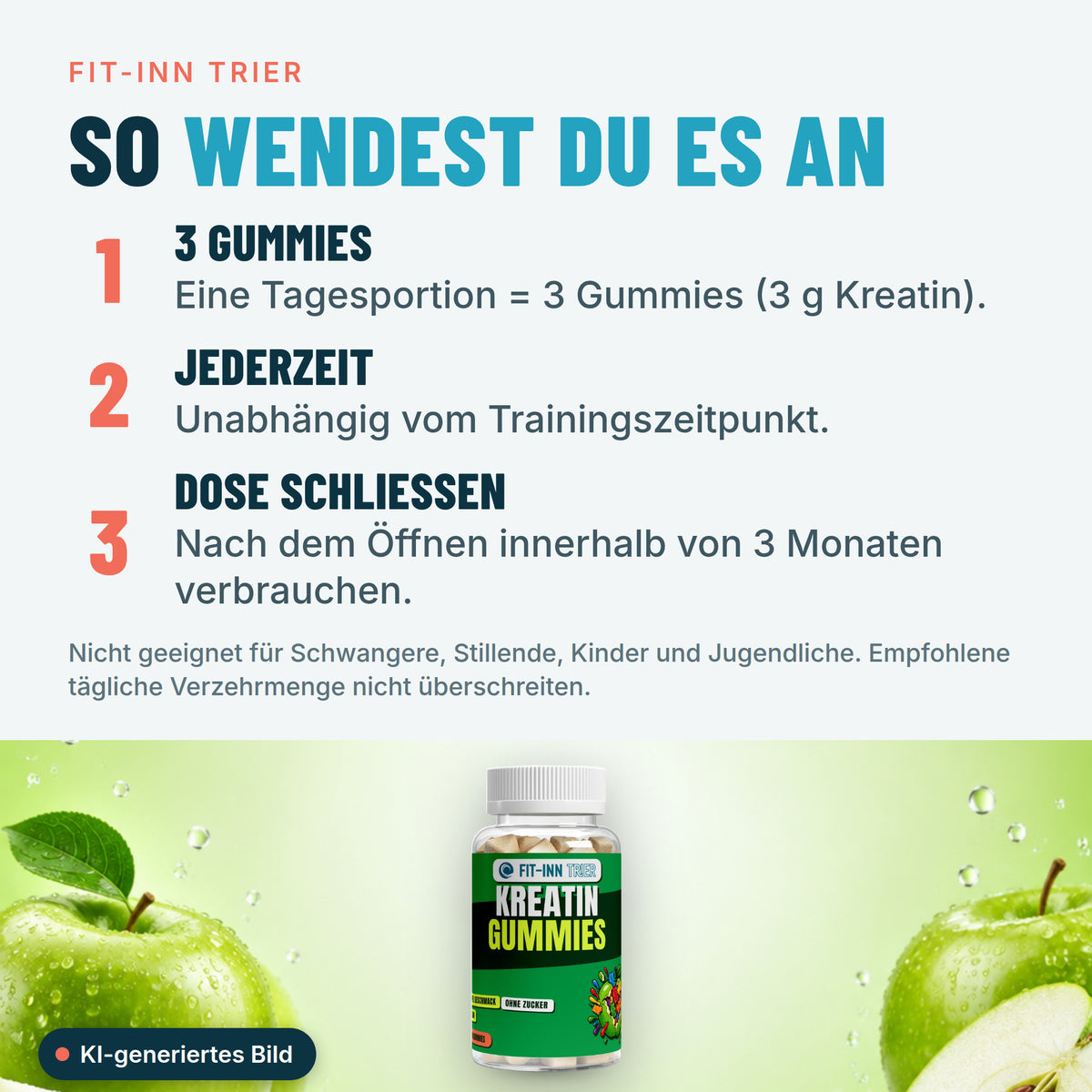 Kreatin Gummies - 90 Stk. – So wendest du es an