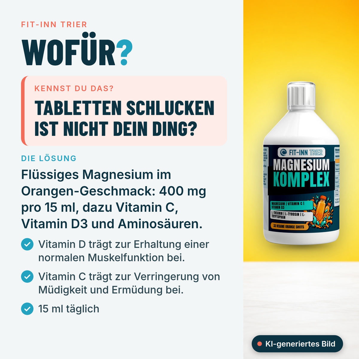 Magnesium Komplex Shots Plus+ - 500ml – Wofür?