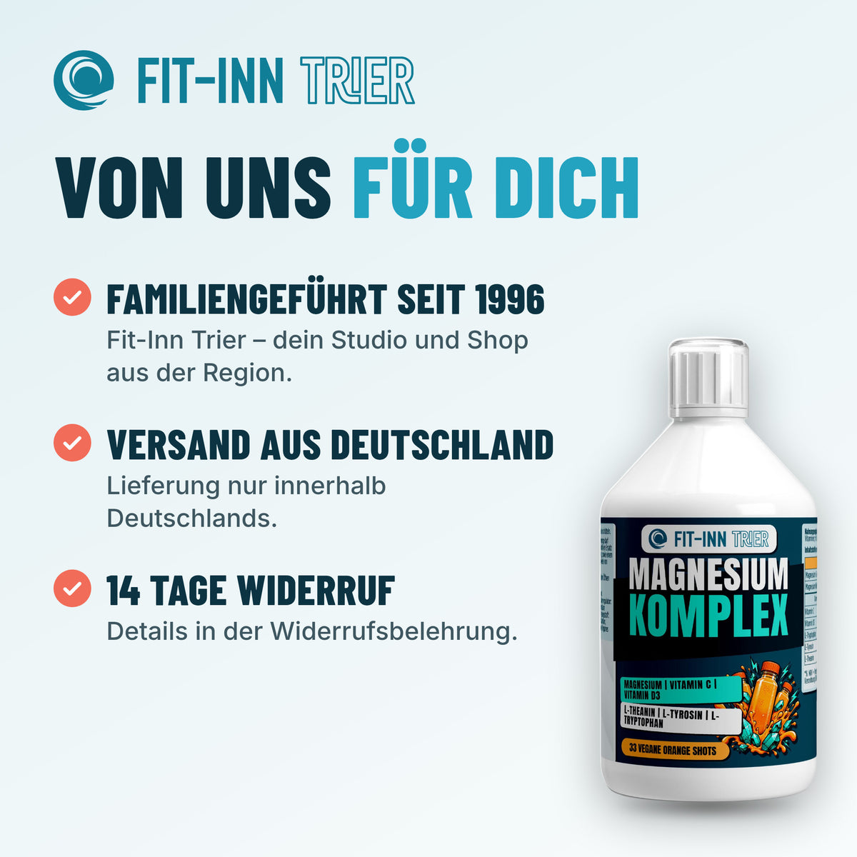 Magnesium Komplex Shots Plus+ - 500ml – Von uns für dich