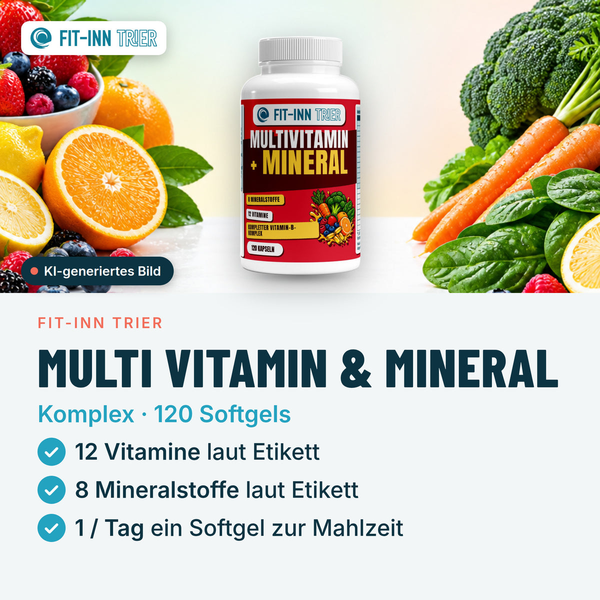 Multi Vitamin und Mineral Komplex - 120 Softgels – Vorgestellt