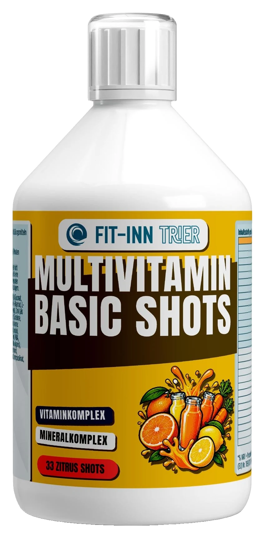 Multivitamin Basic Shots Plus+ - 500ml – Fit-Inn Remix-Etikett