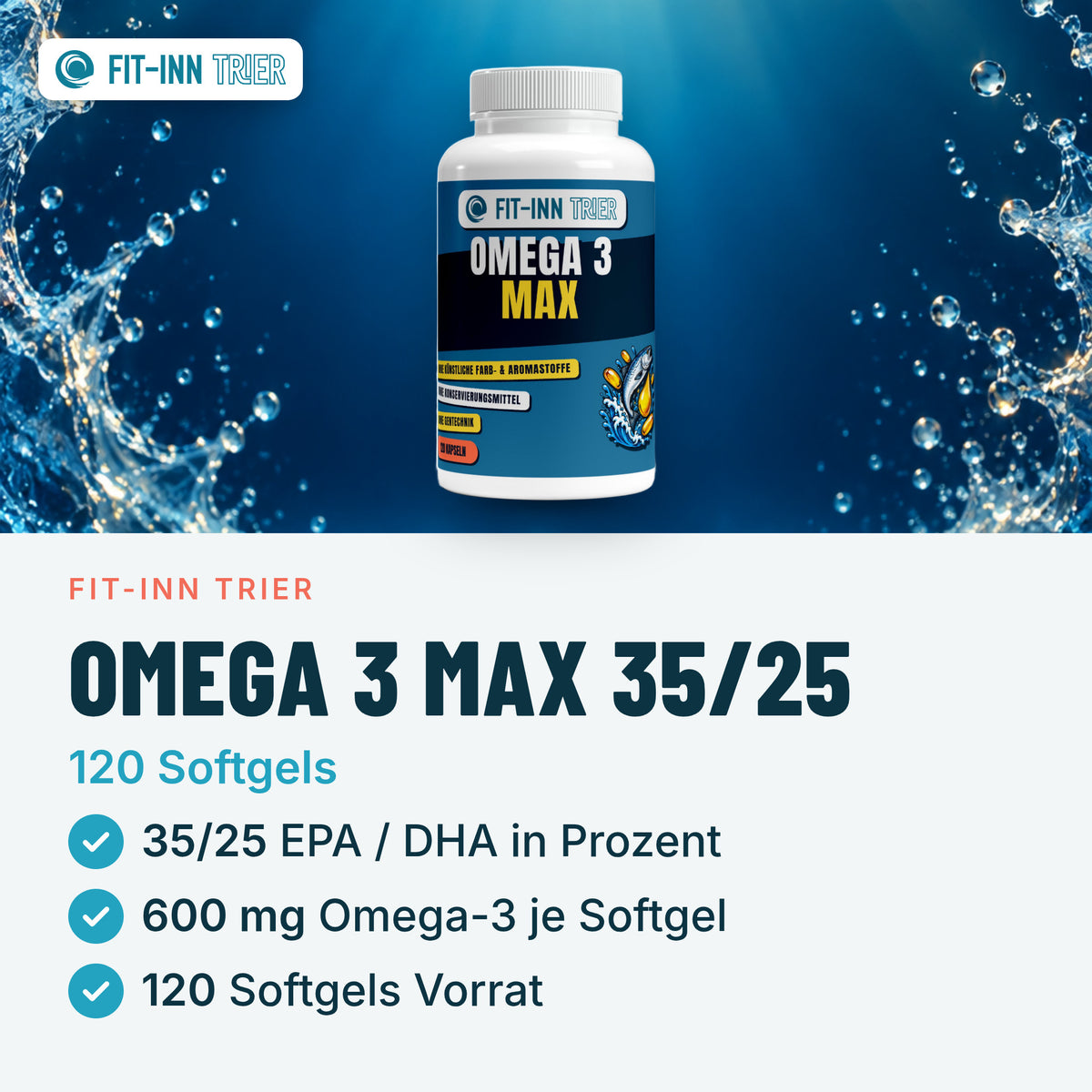 Omega 3 Max 35/25 - 120 Softgels – Vorgestellt