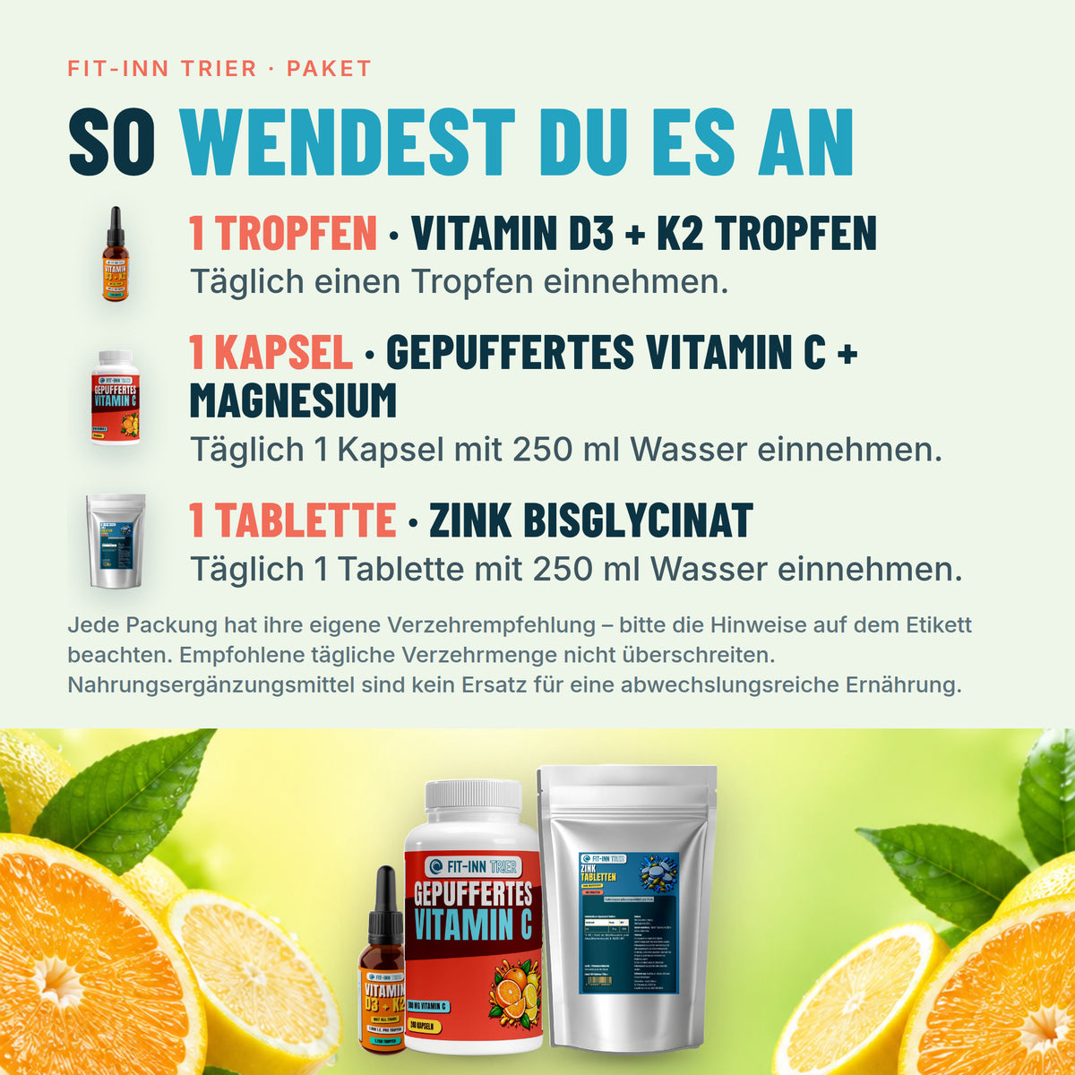 Immun-Trio – Anwendung
