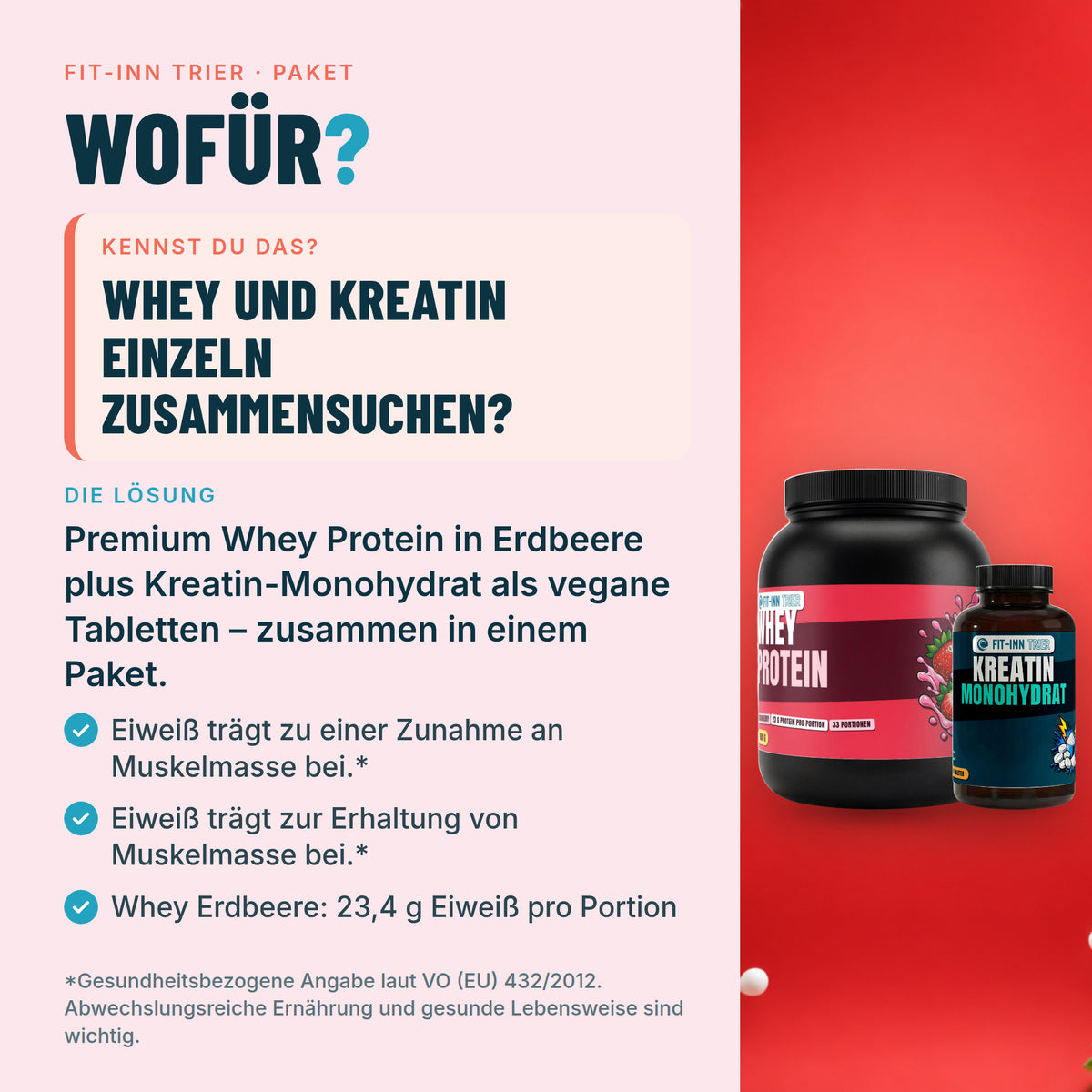 Muskelaufbau-Paket – Erdbeere – Wofür?