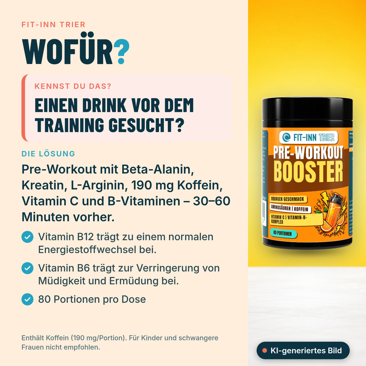 Pre-Workout Booster - 520g – Orange – Wofür?