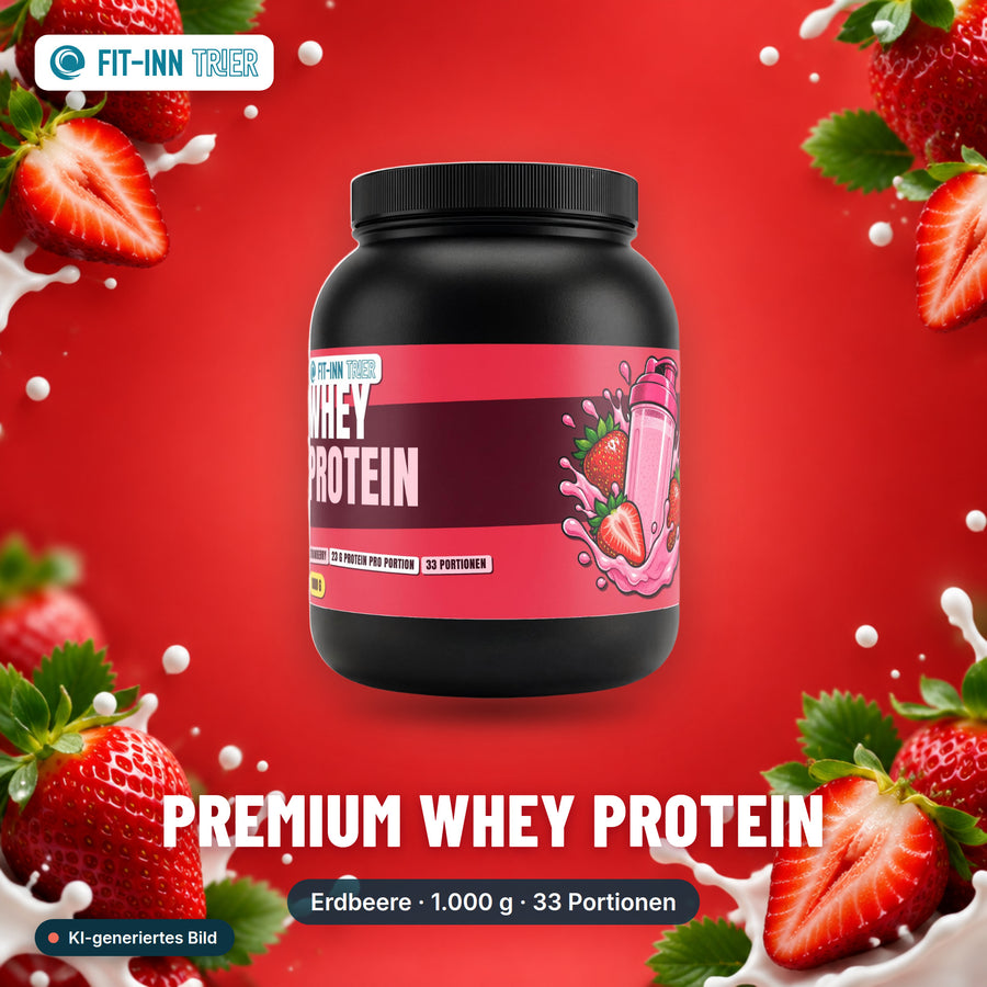 Premium Whey Protein / Eiweiß · 1.000 g Erdbeere
