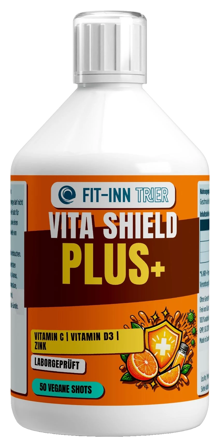 Vita Shield PLUS+ Shots - Fresh Orange - 500ml – Fit-Inn Remix-Etikett