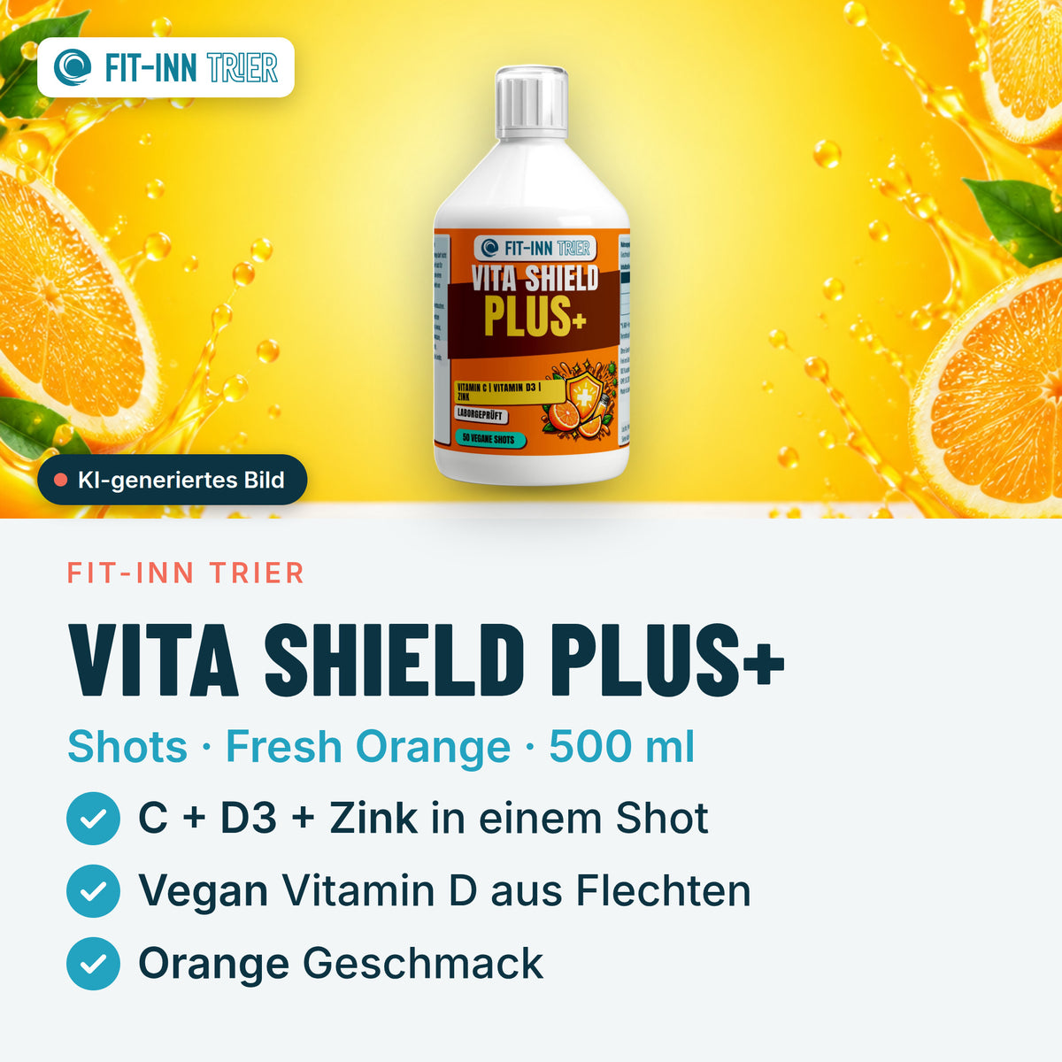 Vita Shield PLUS+ Shots - Fresh Orange - 500ml – Vorgestellt
